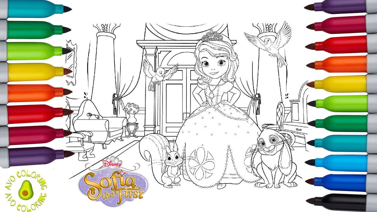 Disney princess sofia the first coloring book page