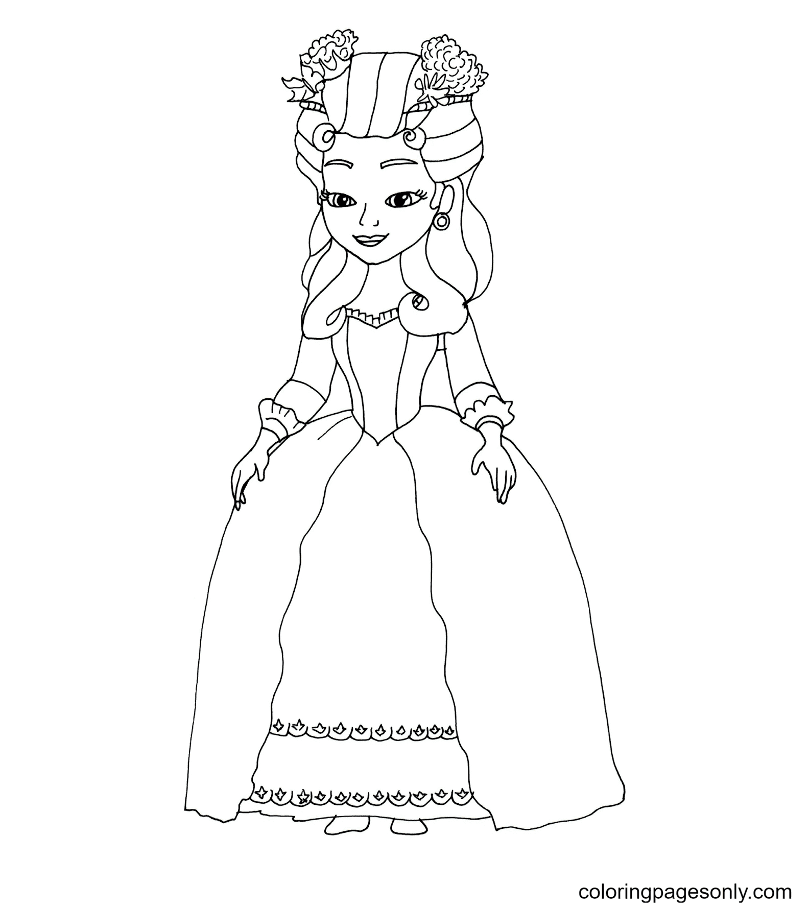 Sofia the first coloring pages printable for free download