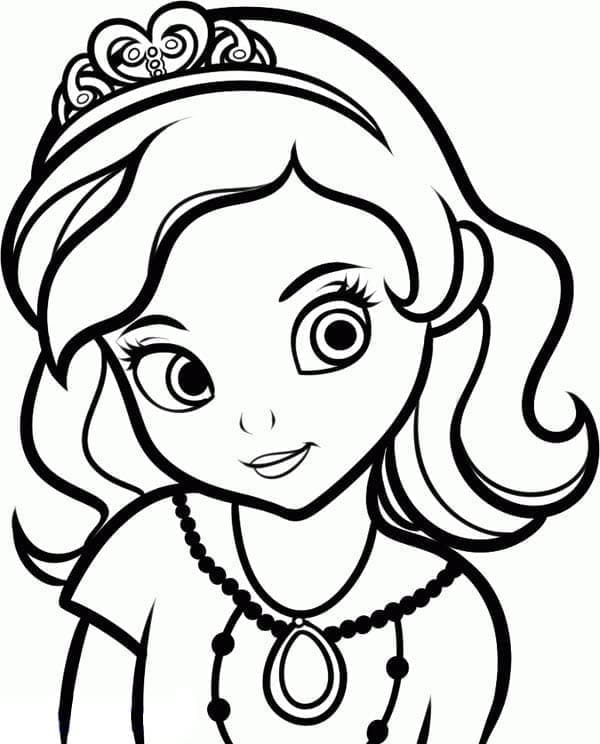 Pretty princess sofia coloring page