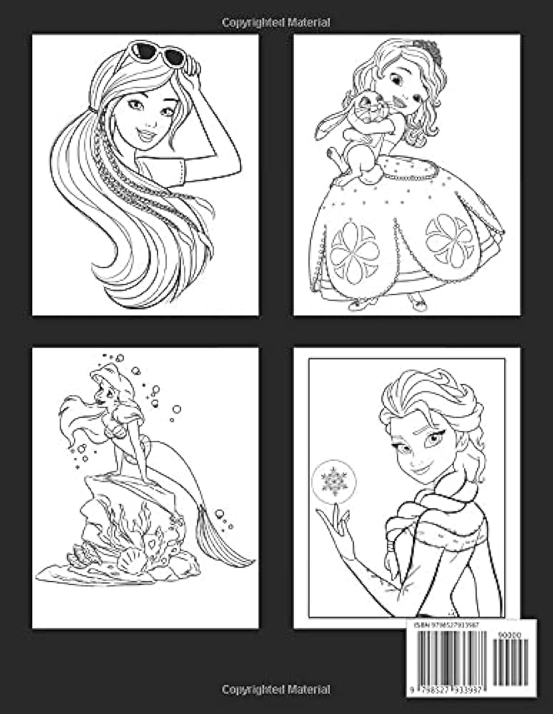 In coloring book for girls great barbie princess sofia mermaid frozen jumbo coloring pages for girls fashion colouring books for girls