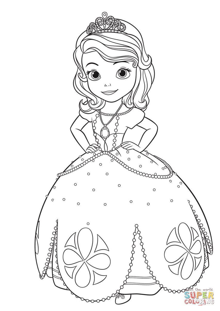 Princess sofia coloring page free printable coloring pages