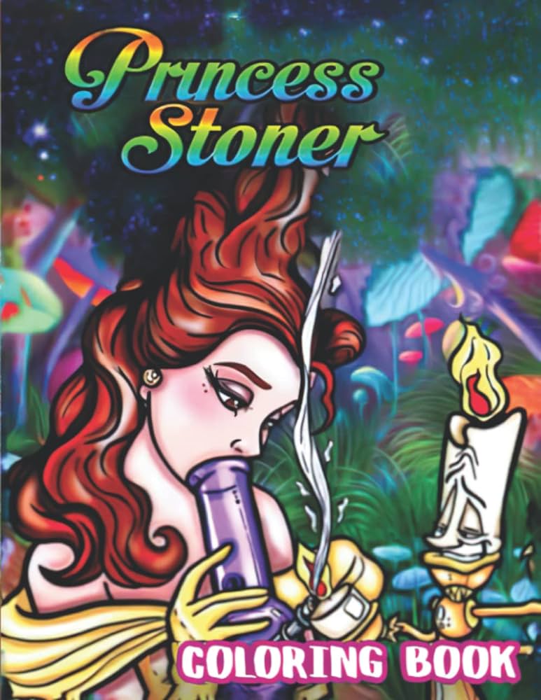 Princess stoner coloring book excellent coloring book for kids and adults princess stoner coloring book maciel santiago libros