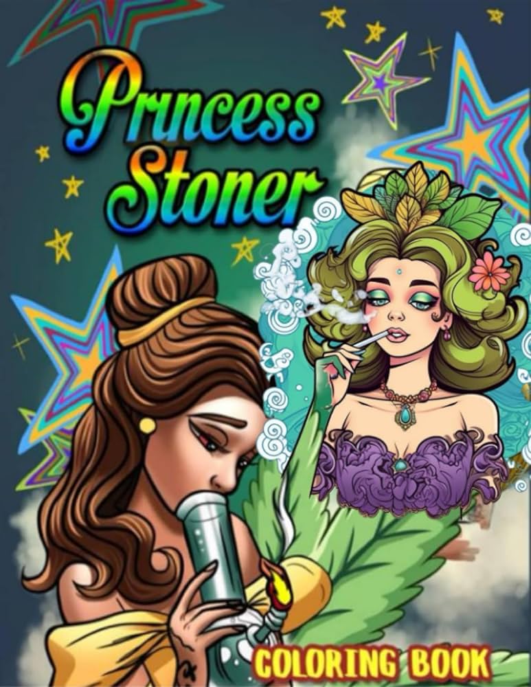 Princess stoner coloring book excellent coloring book for kids and adults publishing evel books