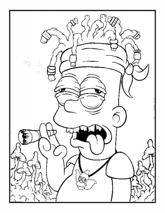 S animation stoner coloring pages