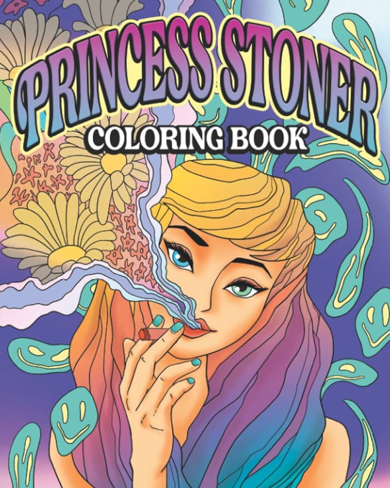 Princess stoner loring book great stoner psychedelic loring book for adults loring books for adults relaxation mikami maisie books