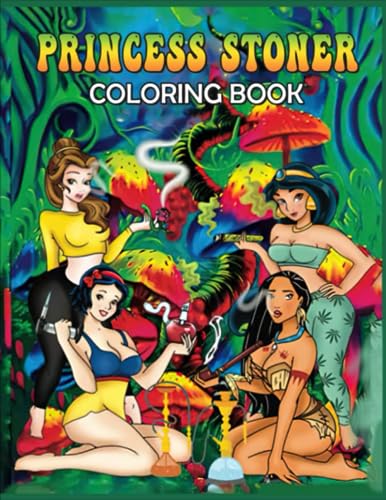 Princess stoner coloring book perfect stoner coloring book for kids and adults coloring books for relaxation and stress relief by christel roth