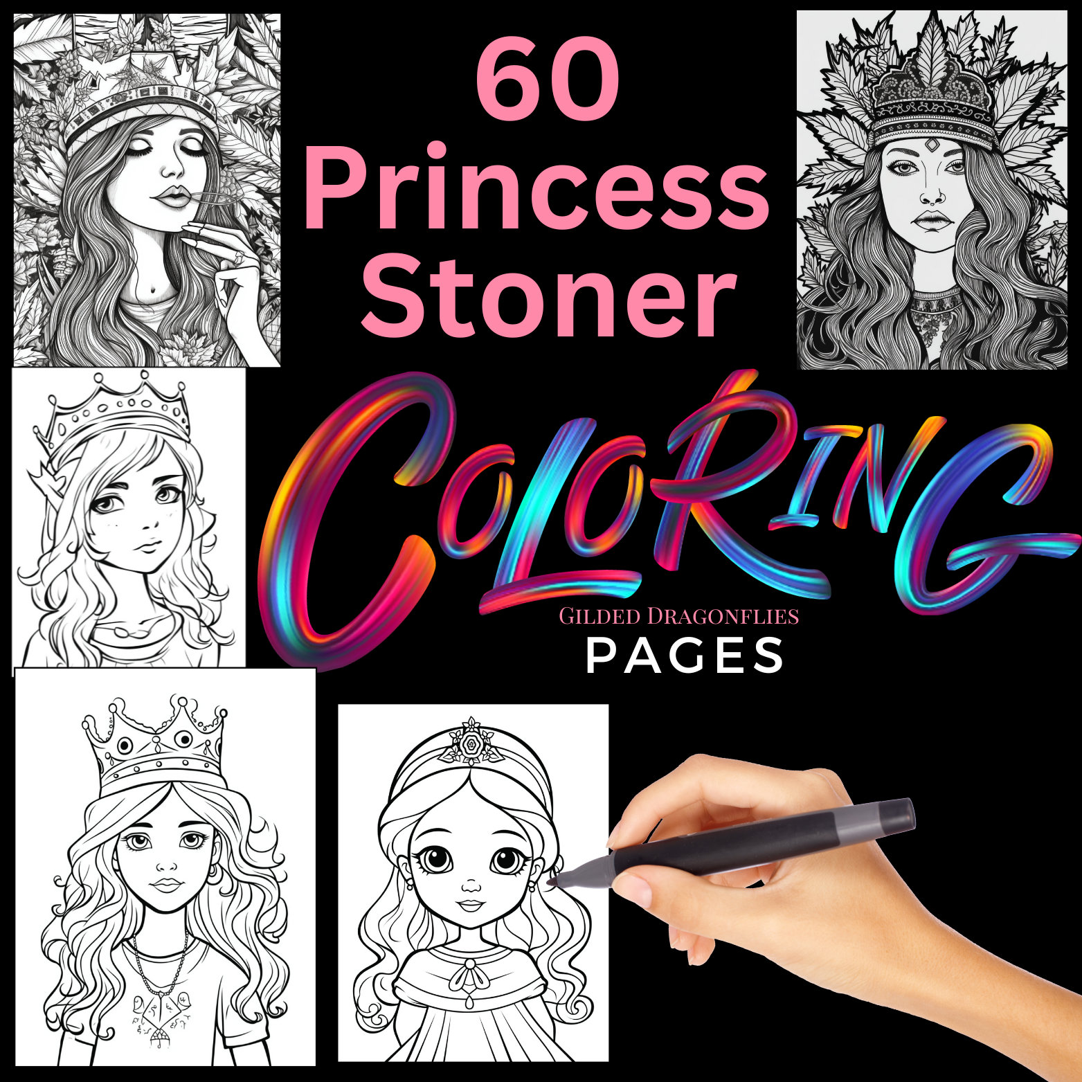 Stoner princess coloring pages