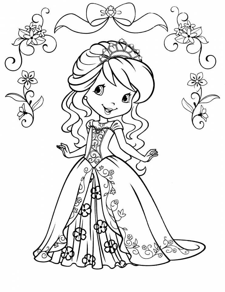 Get this strawberry shortcake coloring pages for girls