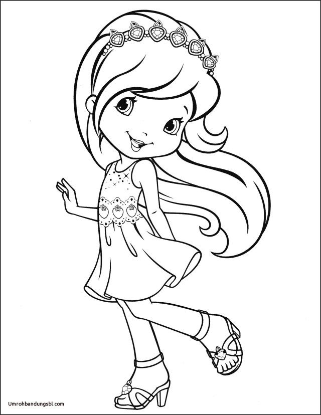 Beautiful strawberry shortcake coloring pages