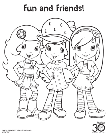 Strawberry shortcake birthday party printable coloring pages