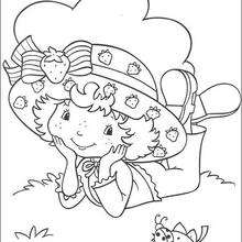 Strawberry shortcake and ladybug coloring pages