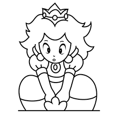 Best princess peach coloring pages for your little girl