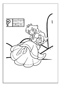 Printable princess peach coloring pages adventure fun with marios royalty