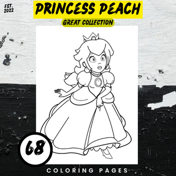 Princess peach coloring pages