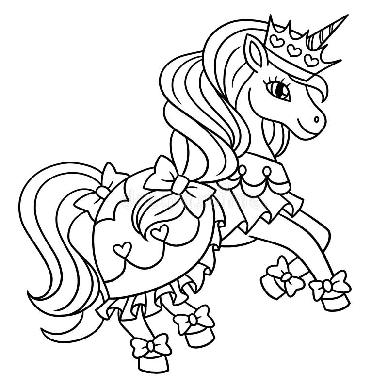 Unicorn princess coloring page stock illustrations â unicorn princess coloring page stock illustrations vectors clipart