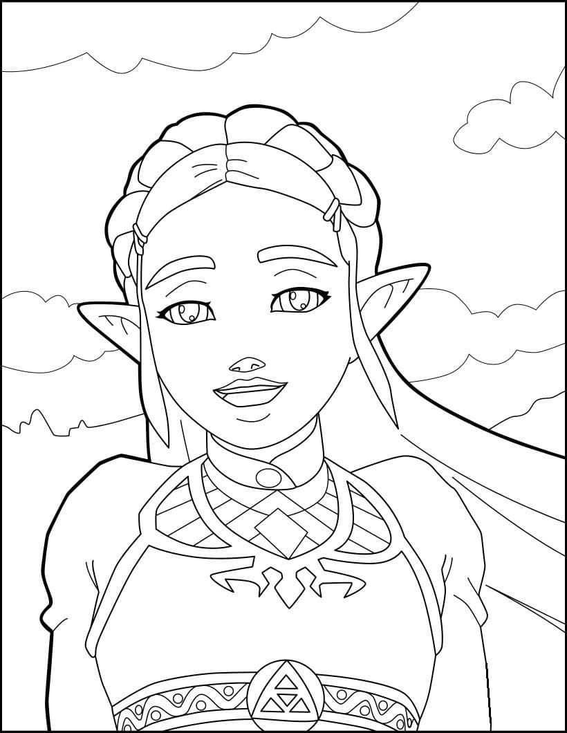 Zelda coloring page