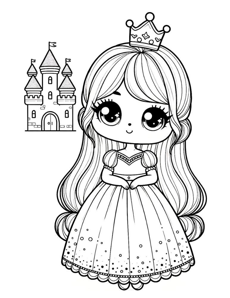 Free princess coloring pages for kids