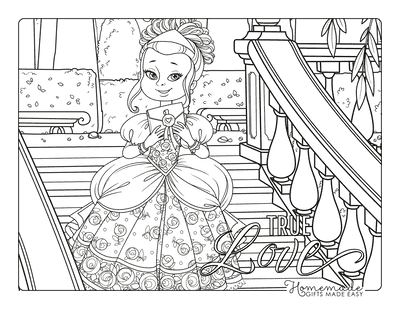 Free princess coloring pages for kids