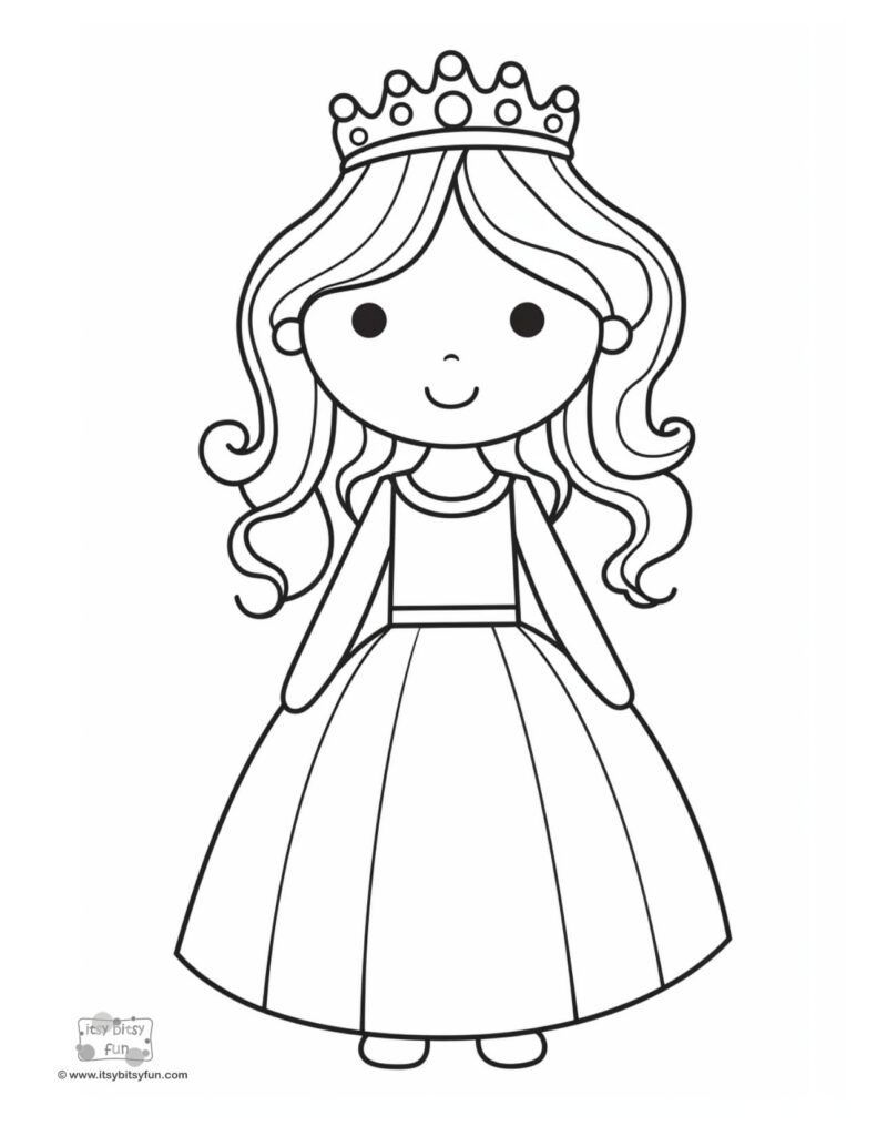 Free printable princess coloring pages