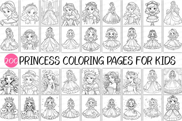 Princess coloring pages for kids queen ribbon crown