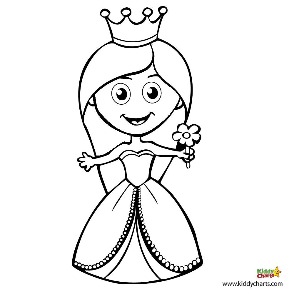 Princess colouring get your own little lady to colour in