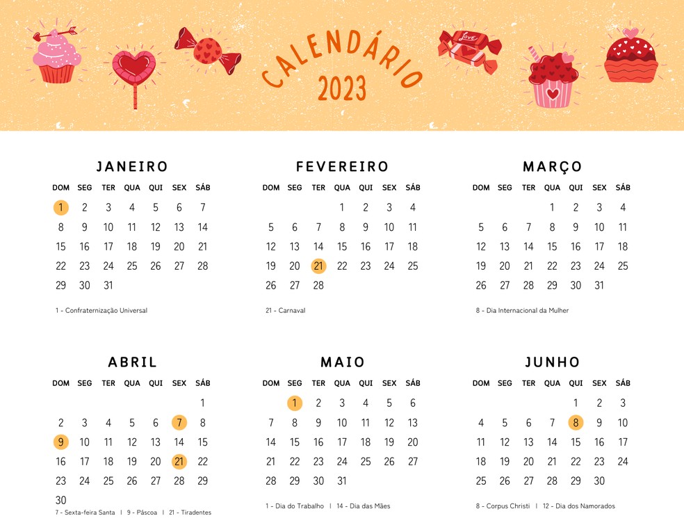 O baixar calendãrio de feriados para imprimir no canva