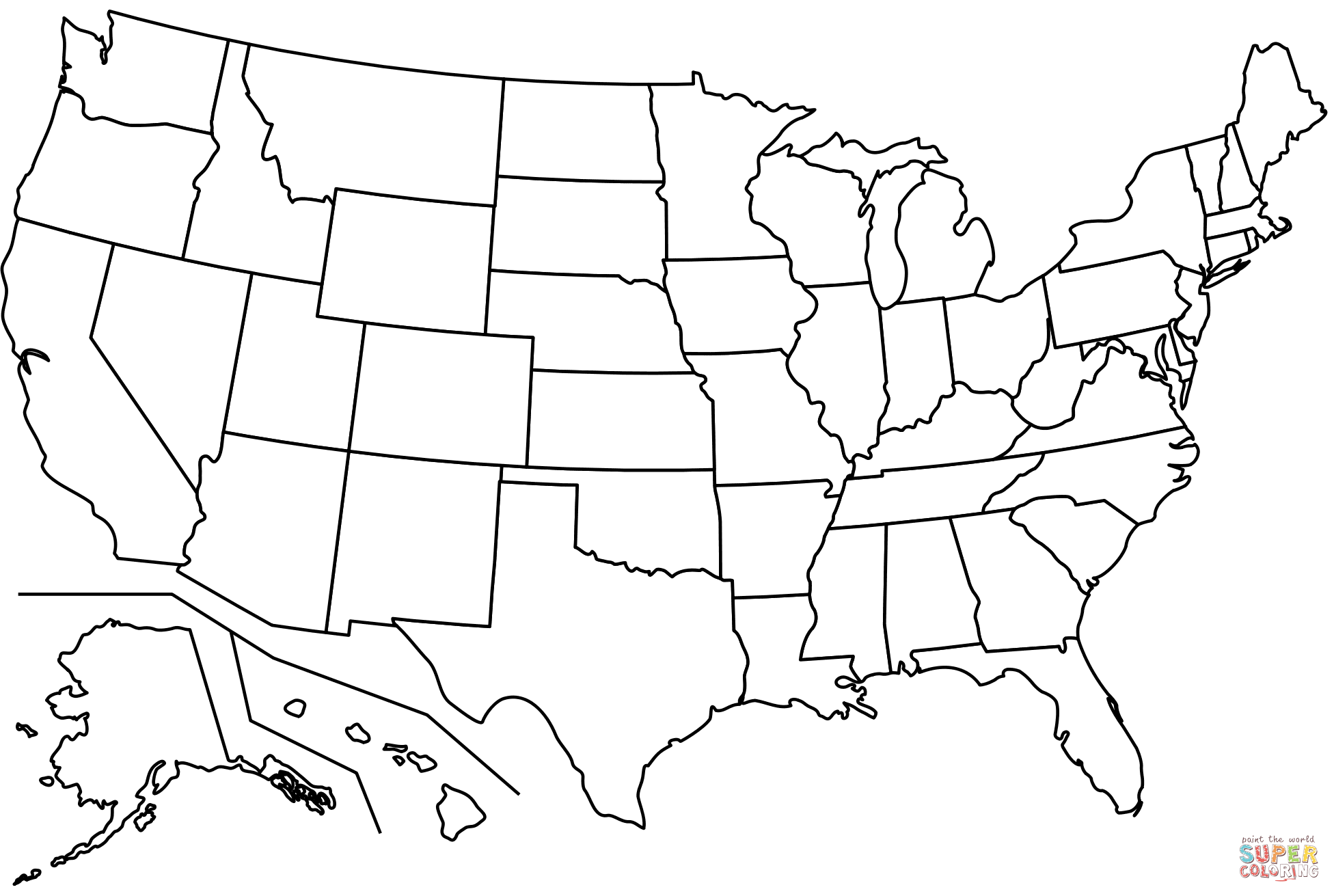 Desenho de mapa dos estados para colorir desenhos para colorir e imprimir gratis