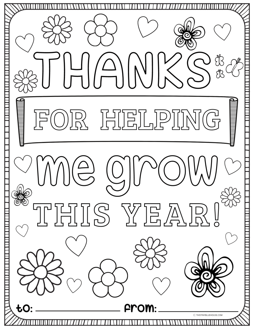 Adorable teacher appreciation coloring pages free