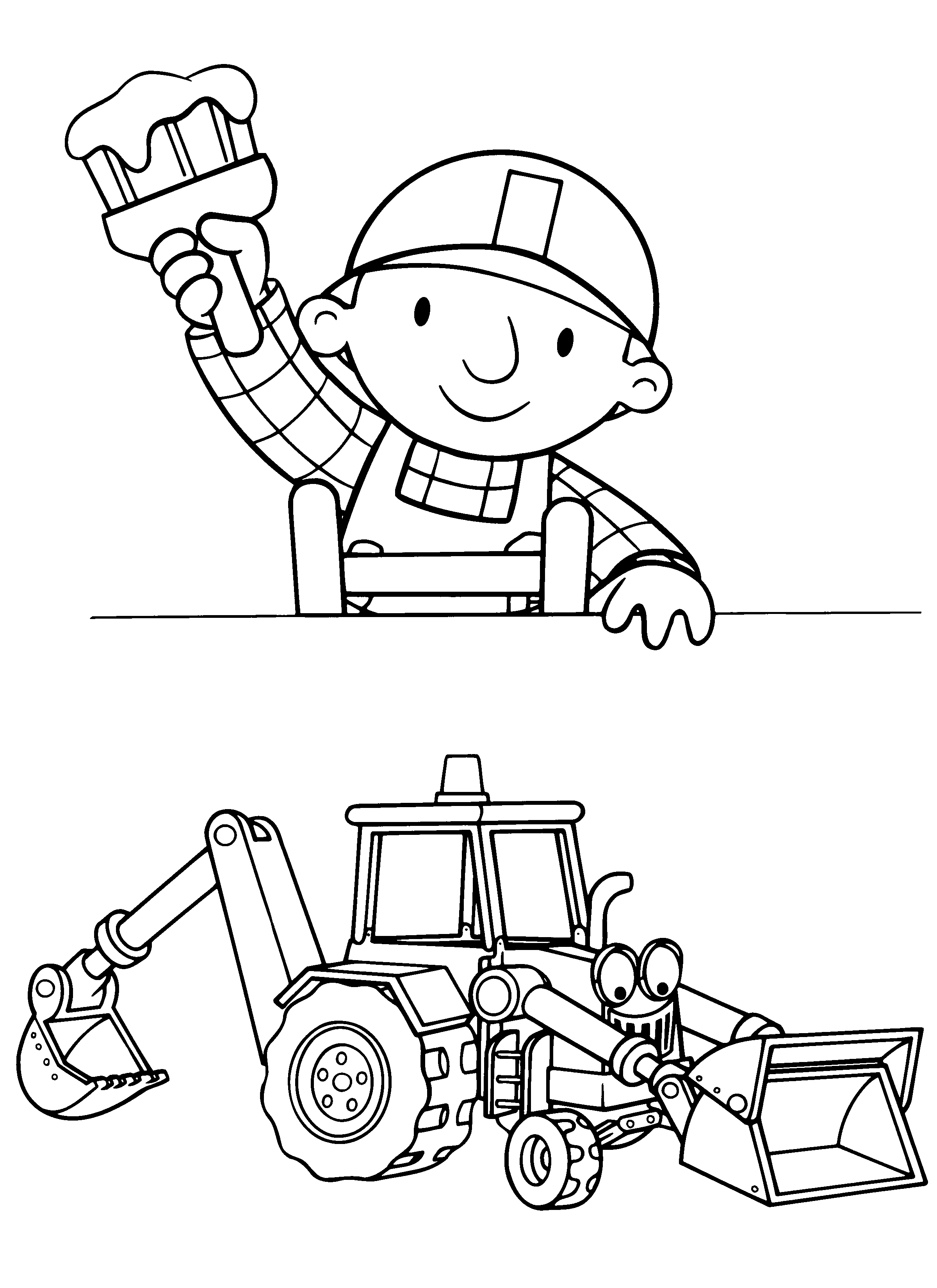 Free printable bob the builder coloring pages for kids