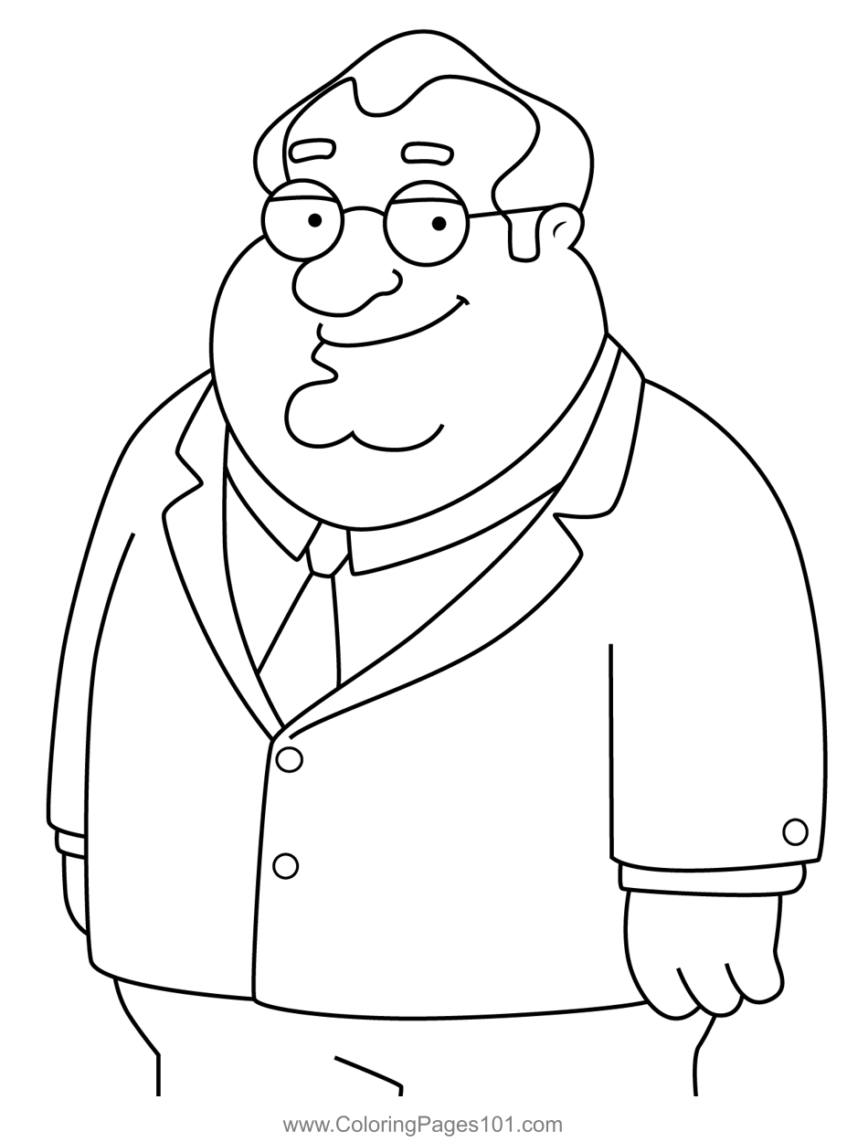 Principal shepherd family guy coloring page for kids