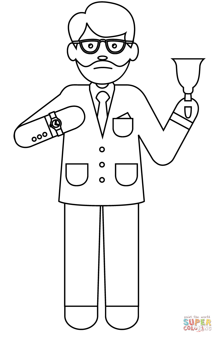 School principal coloring page free printable coloring pages