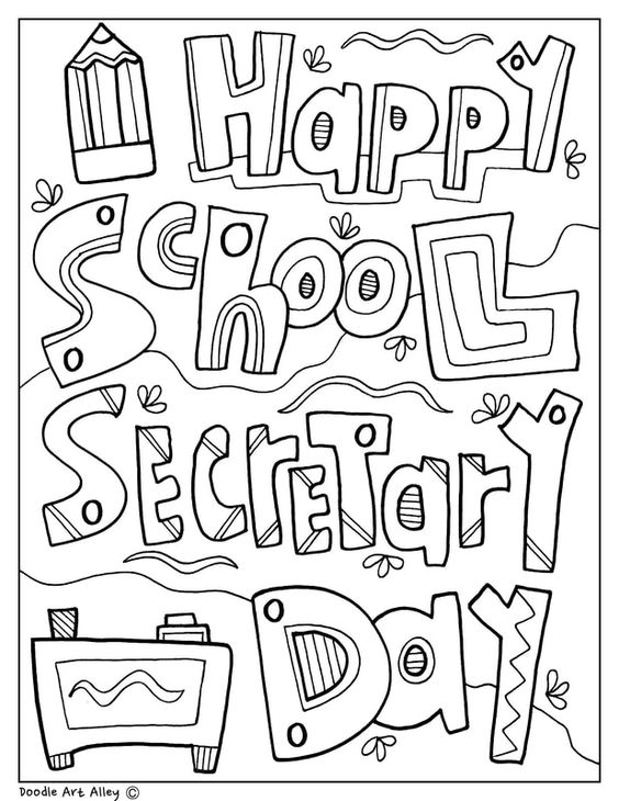 School events coloring pages and printables