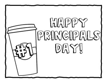 Principals day may coloring pages posters cards banner by the tech deck