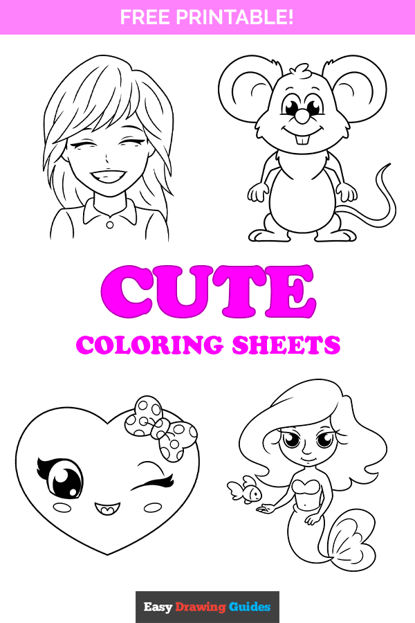 Free printable cute coloring pages for kids