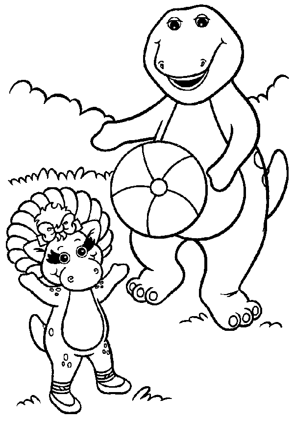 Free printable barney coloring pages for kids