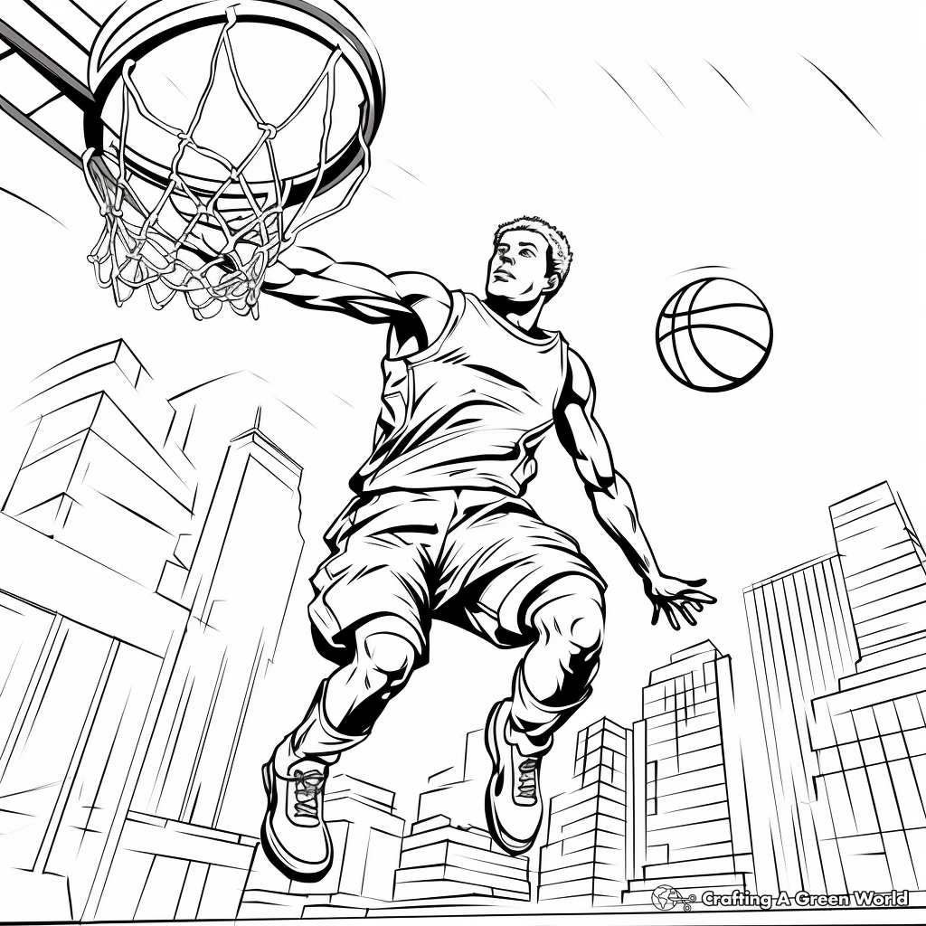 Basketball coloring pages