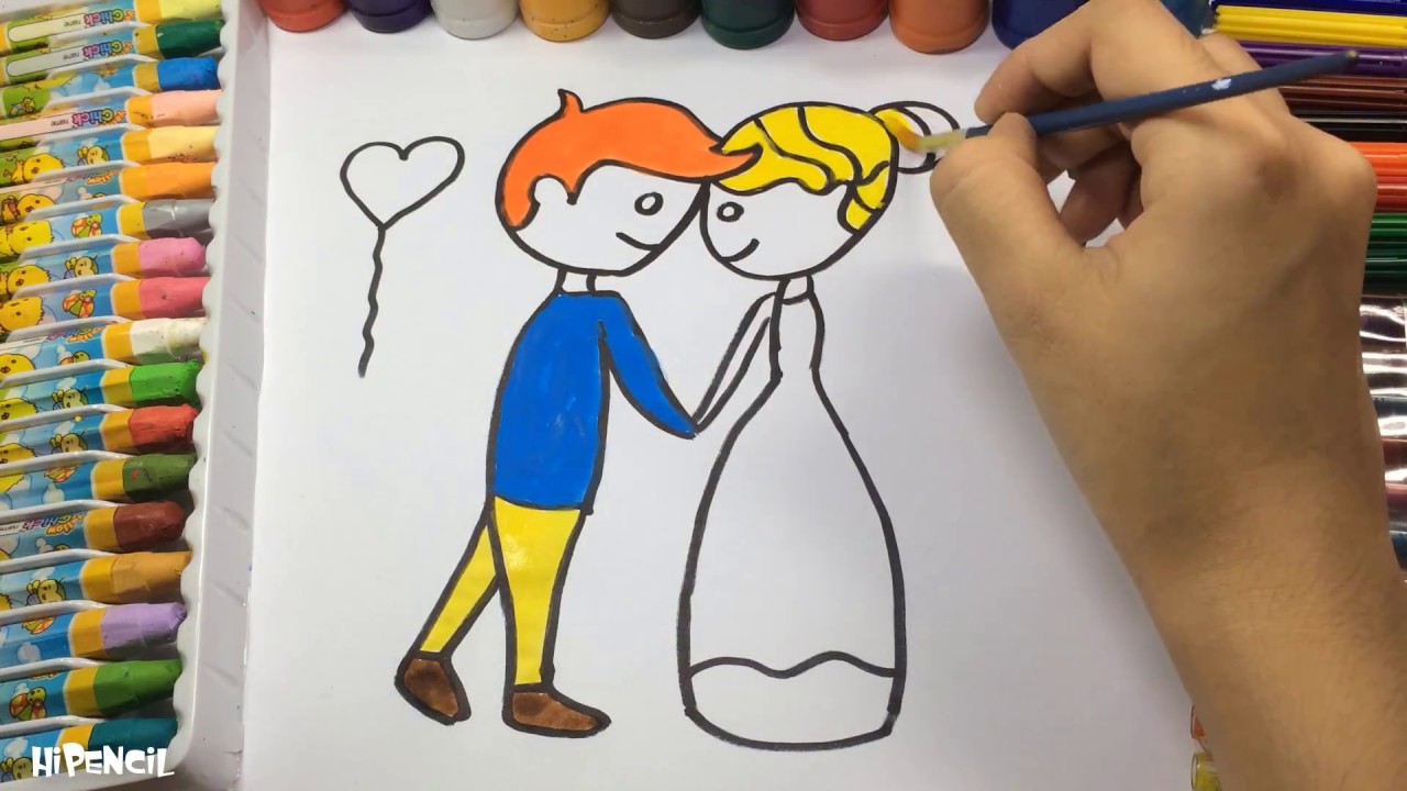 Cãmo dibujar una princesa prãncipe para aprender a colorear