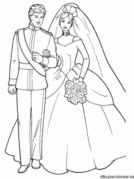 Dibujo de una boda de princip dibujos para colorear pãginas para colorear de princa pãginas para colorear de barbie pãginas para colorear