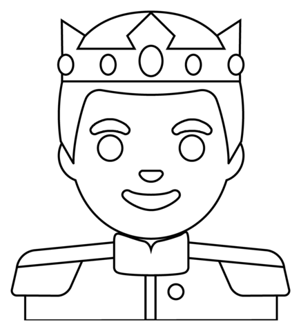 Prince emoji coloring page free printable coloring pages