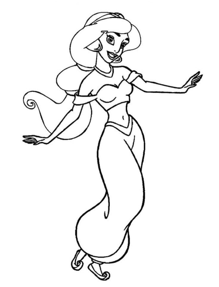 Princess jasmine coloring pages