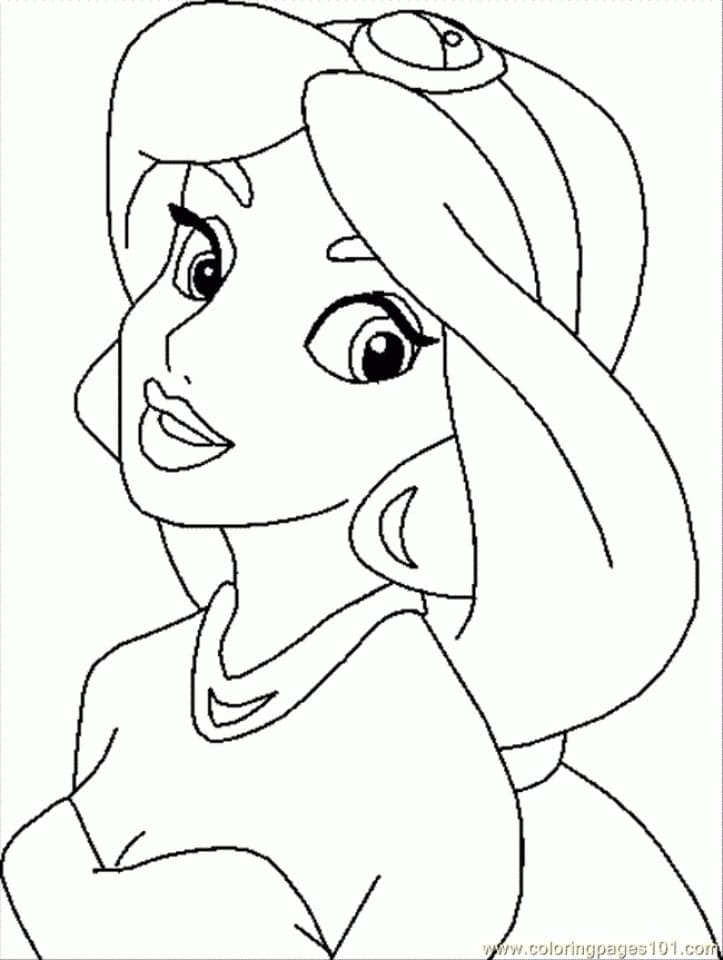 Princess jasmine coloring pages