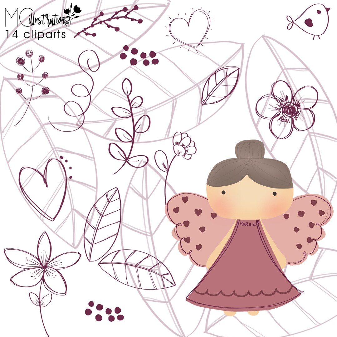 Ãngel clipart flores clipart uso ercial ok