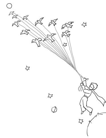 Little prince tattoo bird coloring pages the little prince