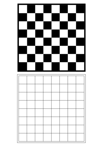 Chessboard coloring page free printable coloring pages