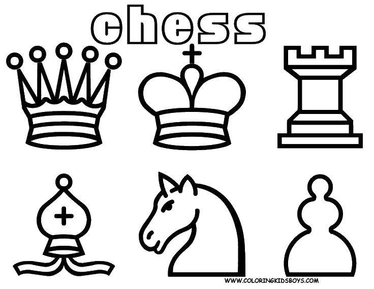 Online coloring pages coloring page chess pieces chess download print coloring page