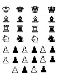 Printable chess pieces