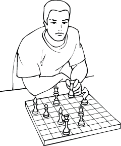 Chess coloring pages