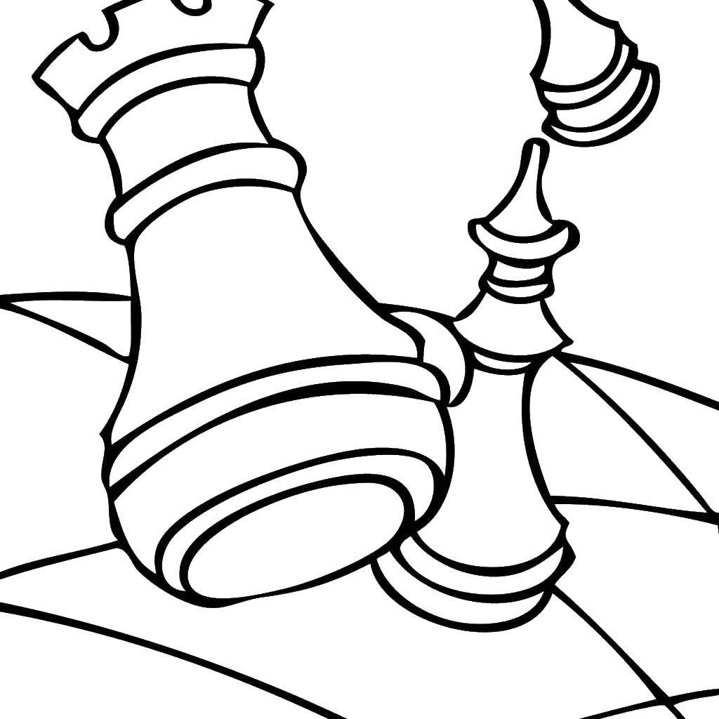 Online coloring pages coloring page shah chess pieces download print coloring page