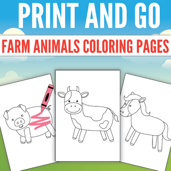 Farm animal coloring pages