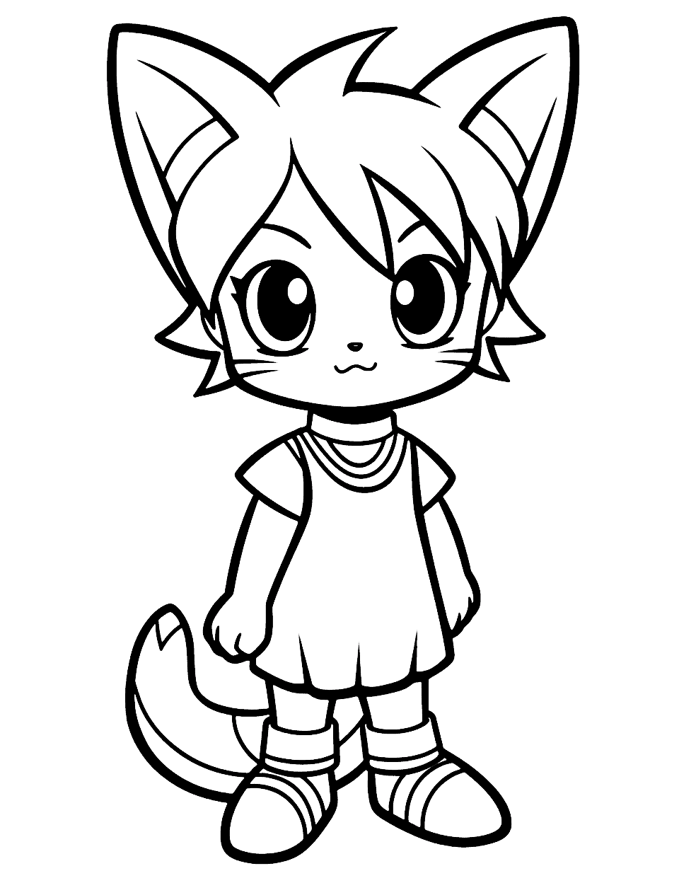 Anime coloring pages free printable sheets